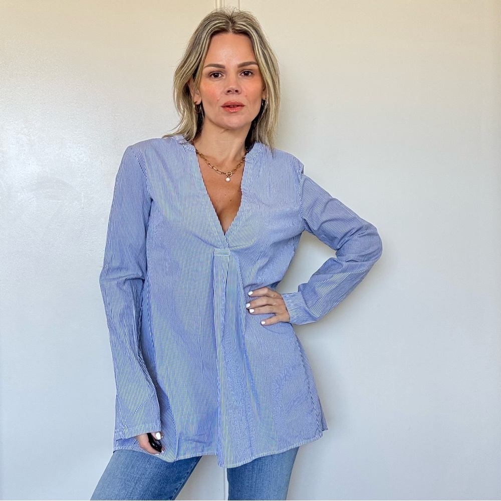 Theory Ofeliah Taff Stripe Top - Picture 8 of 16